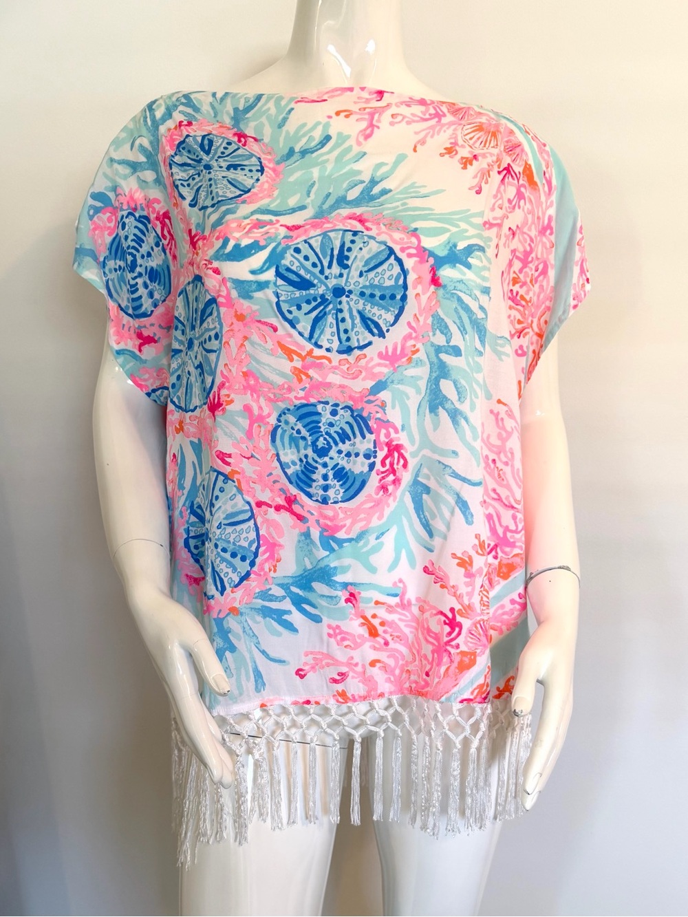 Lilly Pulitzer Jasmine Silk Caftan top M/L